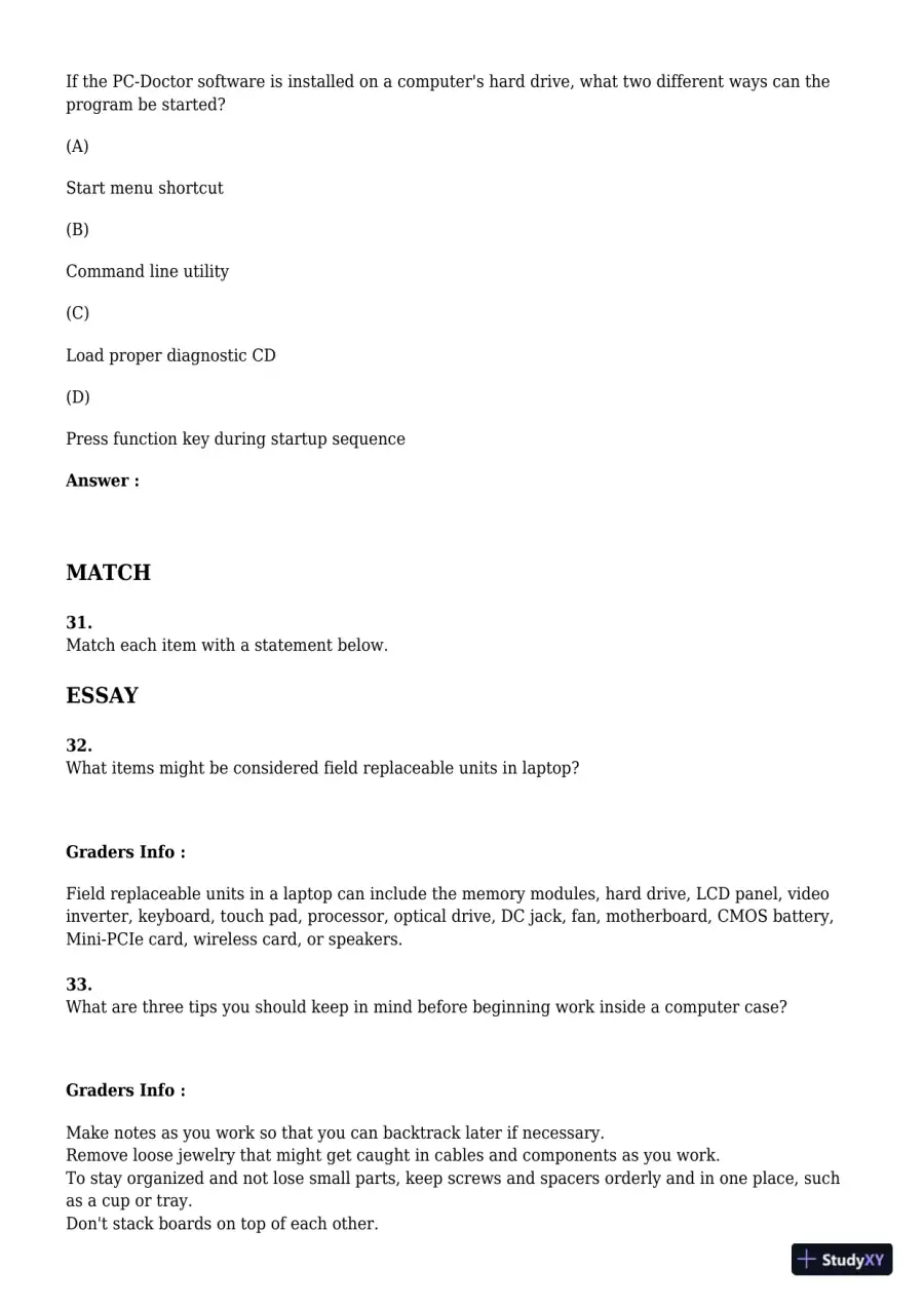 A+ Guide to Hardware, 9th Edition Test Bank, page 22