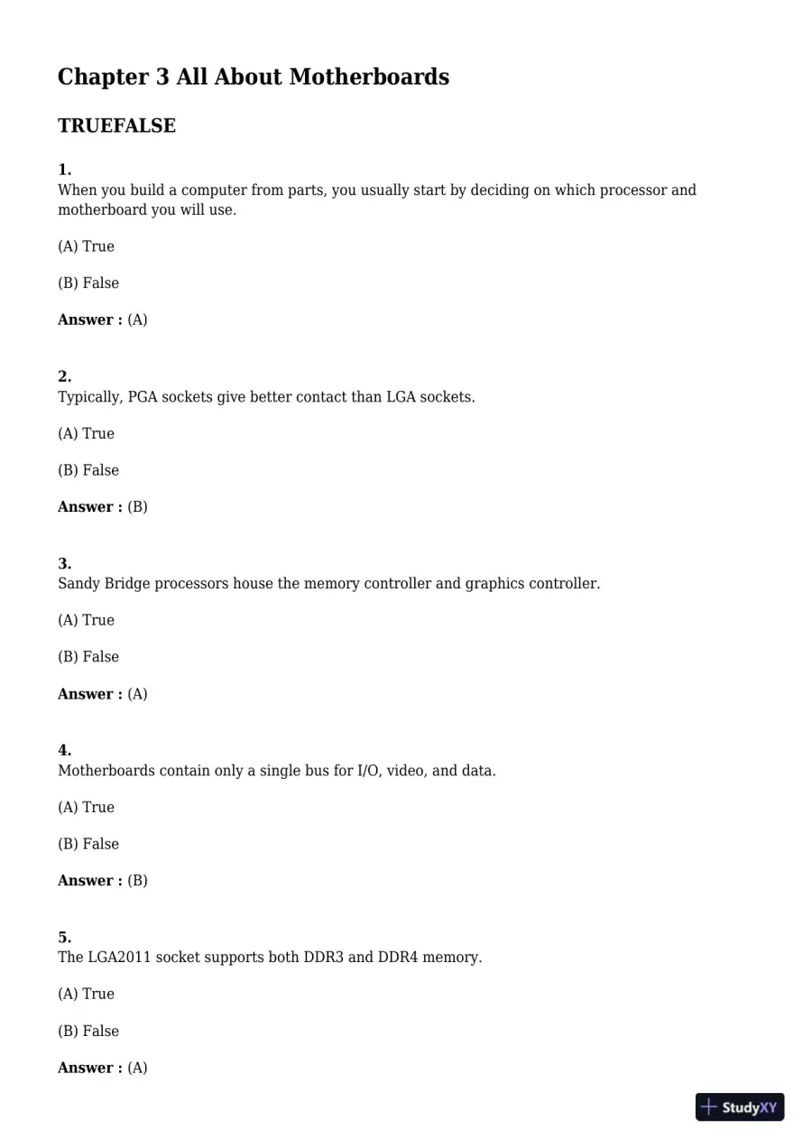 A+ Guide to Hardware, 9th Edition Test Bank, page 26