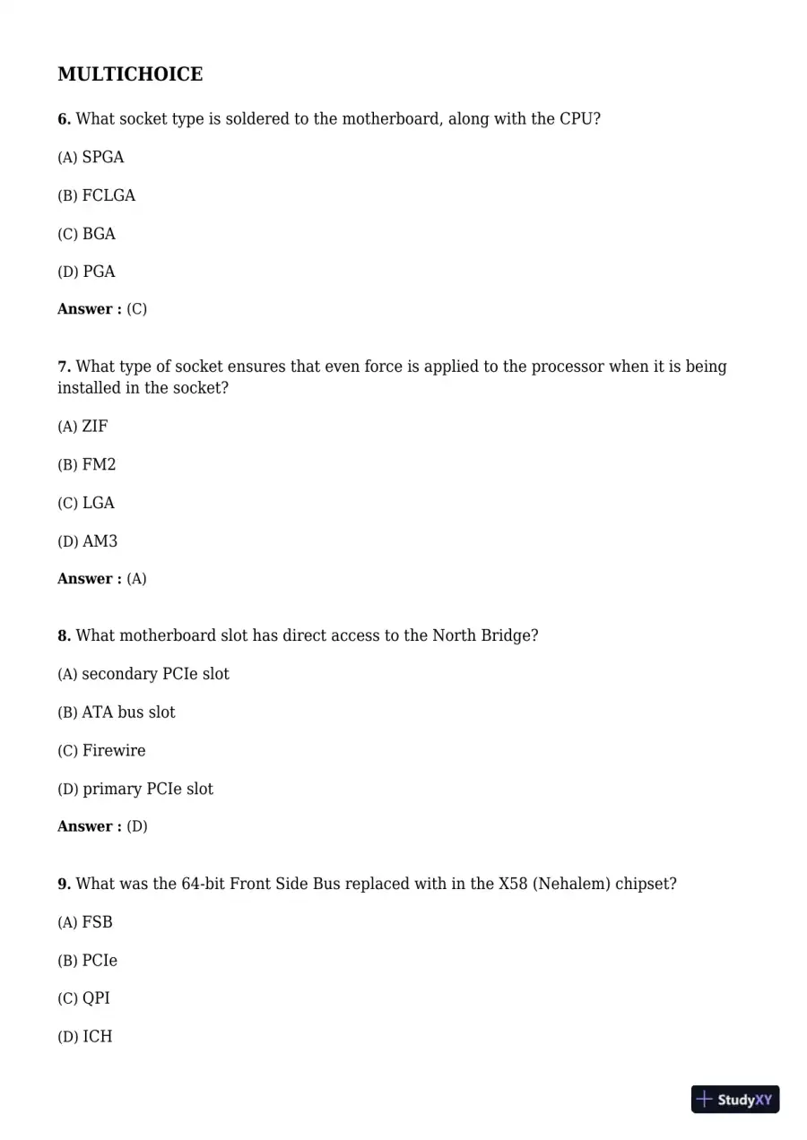 A+ Guide to Hardware, 9th Edition Test Bank, page 27