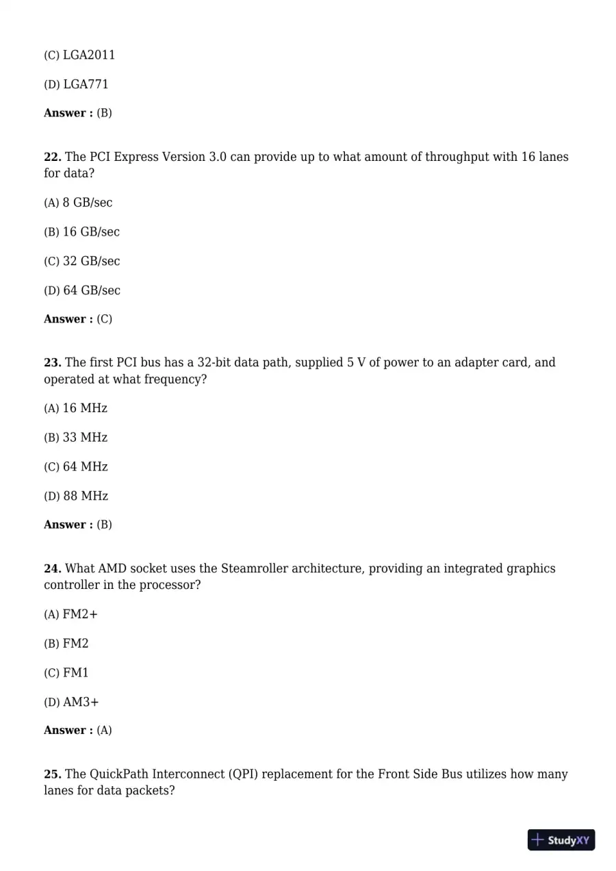 A+ Guide to Hardware, 9th Edition Test Bank, page 31