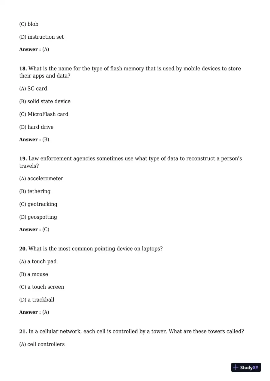 A+ Guide to Hardware, 9th Edition Test Bank, page 6