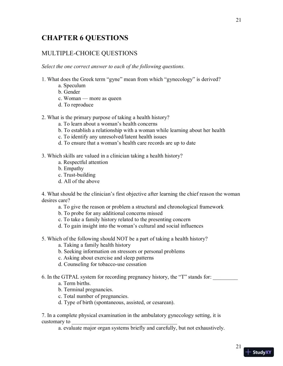 Test Bank For Womens Gynecologic Health, 3rd Edition, page 22