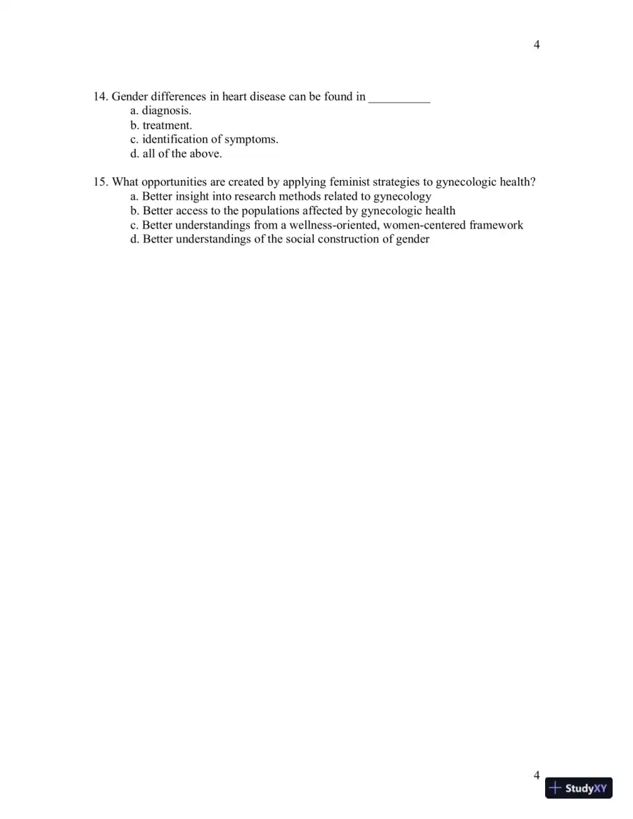 Test Bank For Womens Gynecologic Health, 3rd Edition, page 5