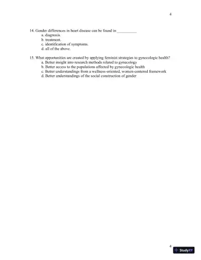 Test Bank For Womens Gynecologic Health, 3rd Edition - Page 5 preview image