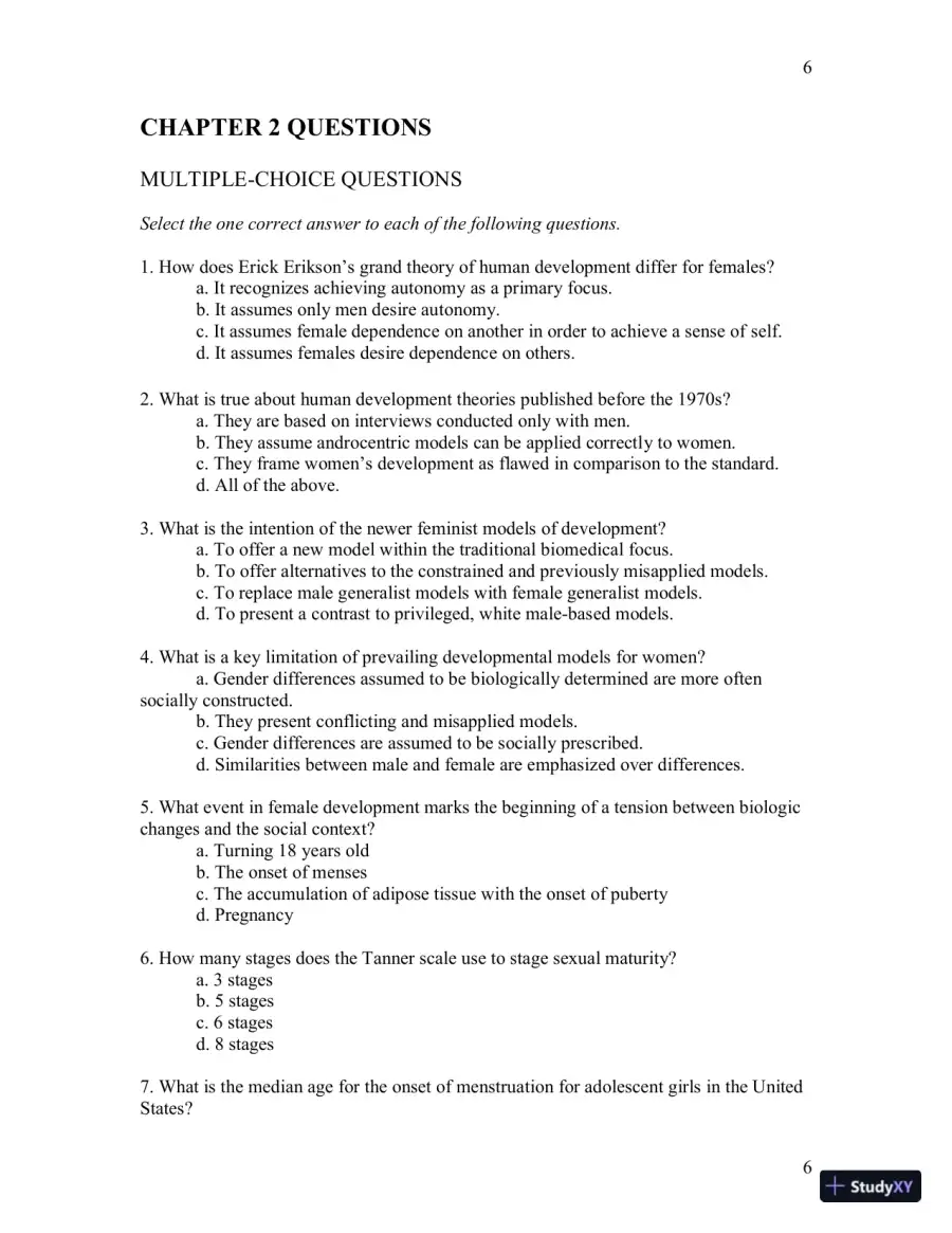 Test Bank For Womens Gynecologic Health, 3rd Edition, page 7