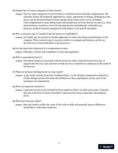 Compensation, Fifth Canadian Edition Test Bank - Page 12 preview image