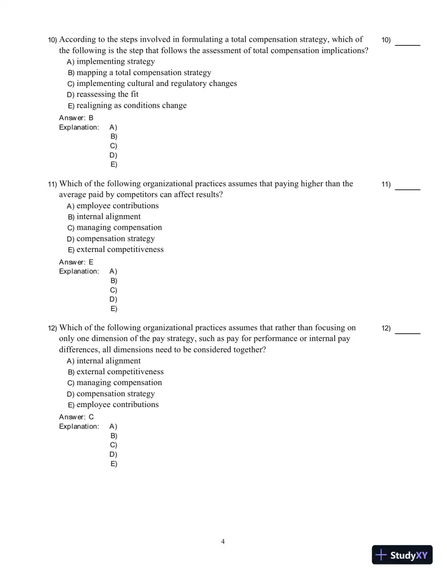 Compensation, Fifth Canadian Edition Test Bank, page 18