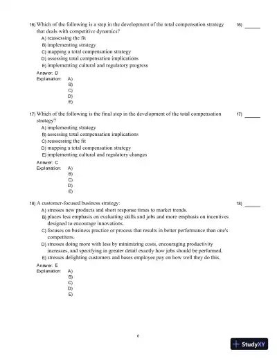 Compensation, Fifth Canadian Edition Test Bank - Page 20 preview image
