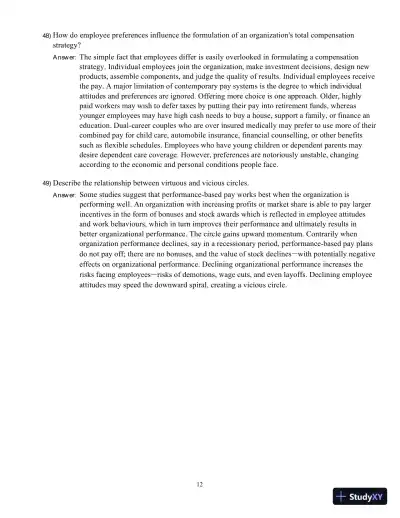 Compensation, Fifth Canadian Edition Test Bank - Page 26 preview image