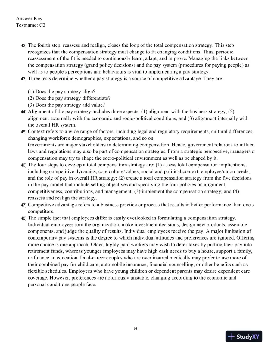Compensation, Fifth Canadian Edition Test Bank, page 28