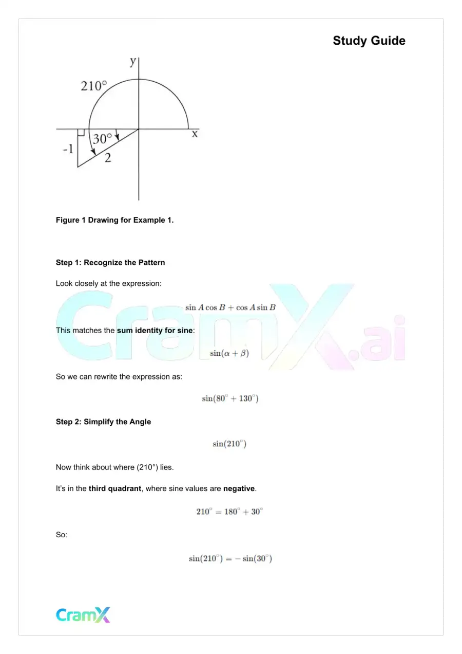 Trigonometry - Trigonometric Identities, page 2