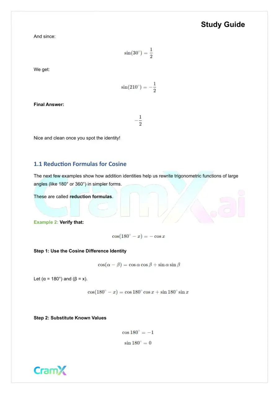 Trigonometry - Trigonometric Identities, page 3