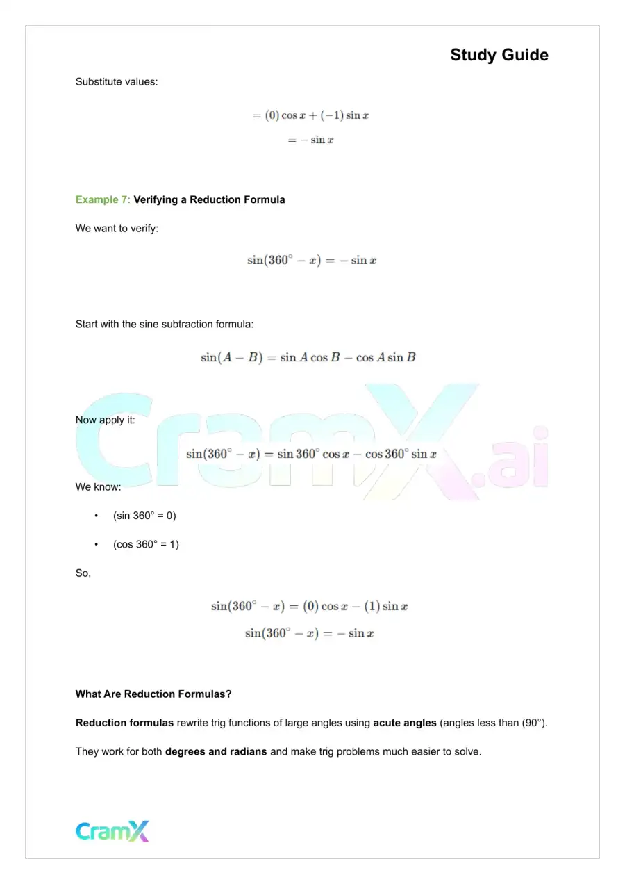 Trigonometry - Trigonometric Identities, page 6