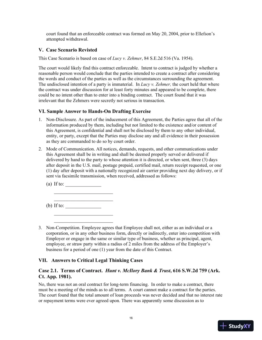 Test Bank for Contract Law for Paralegals: Traditional and e-Contracts, 3rd Edition, page 19