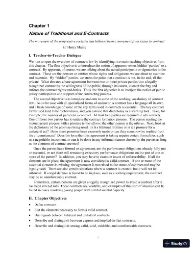 Test Bank for Contract Law for Paralegals: Traditional and e-Contracts, 3rd Edition - Page 4 preview image