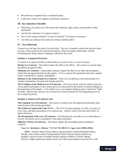 Test Bank for Contract Law for Paralegals: Traditional and e-Contracts, 3rd Edition - Page 5 preview image