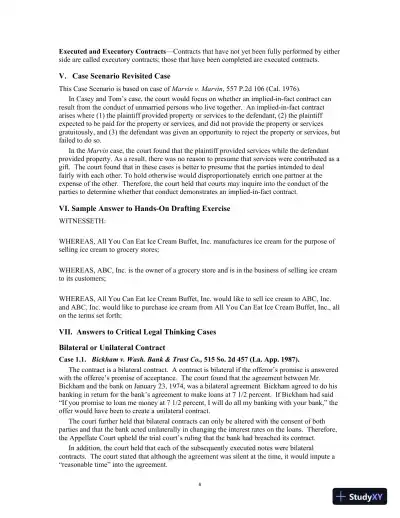 Test Bank for Contract Law for Paralegals: Traditional and e-Contracts, 3rd Edition - Page 9 preview image