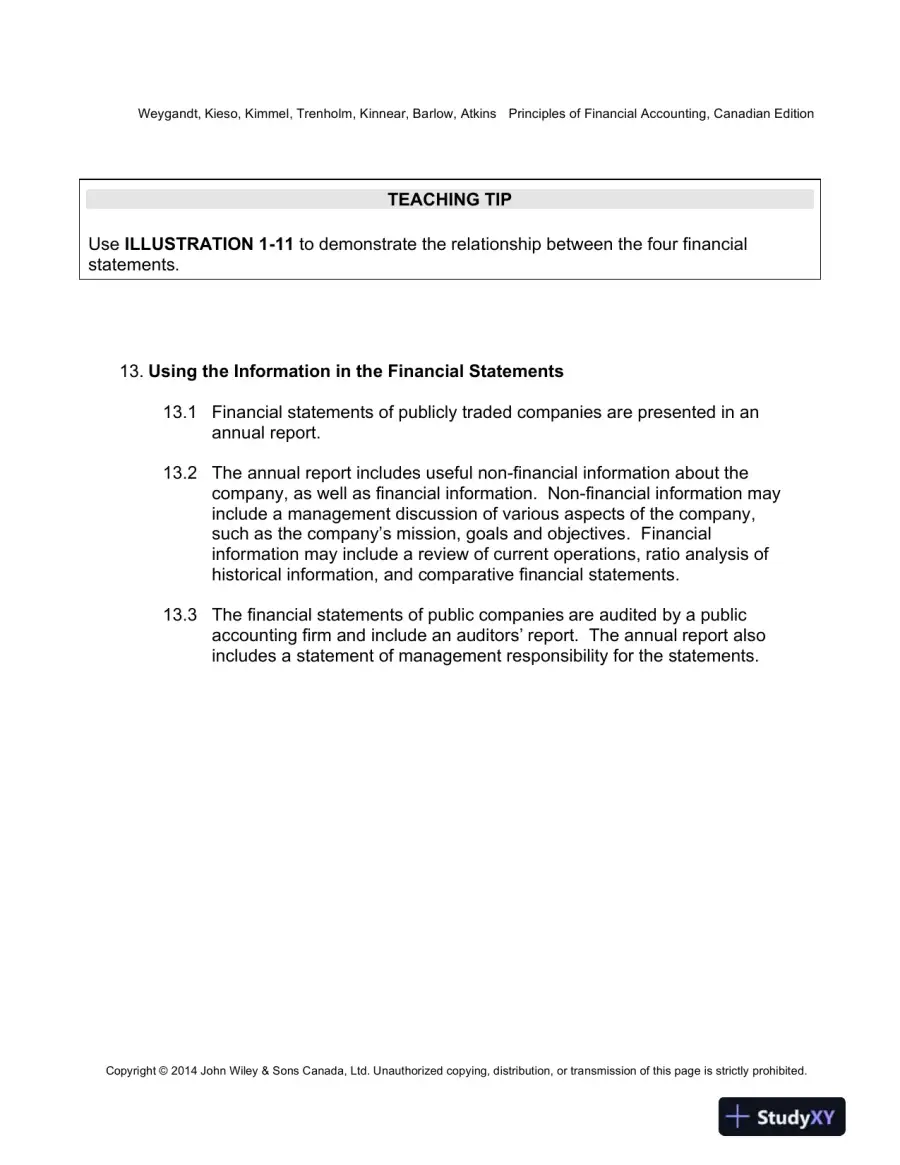 Lecture Notes for Principles of Financial Accounting, Canadian Edition, page 12