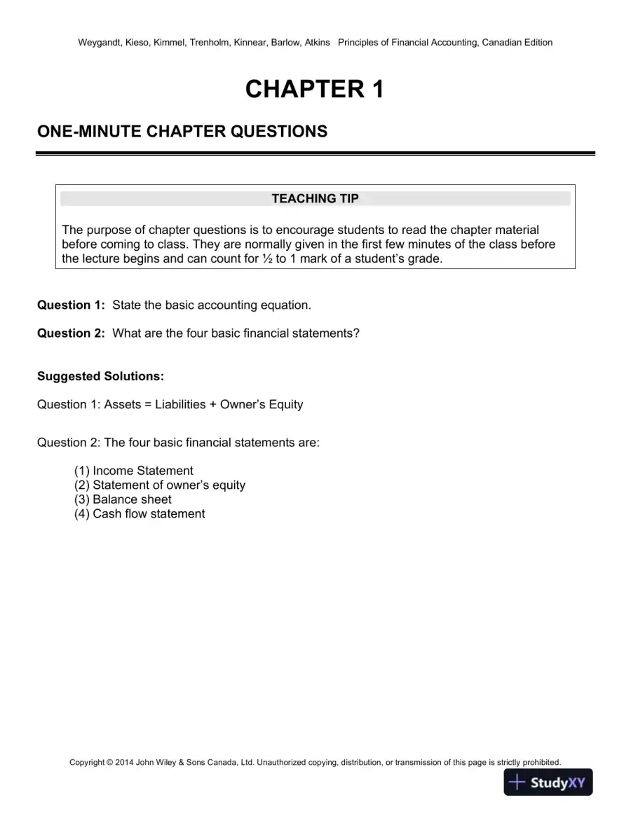 Lecture Notes for Principles of Financial Accounting, Canadian Edition, page 13