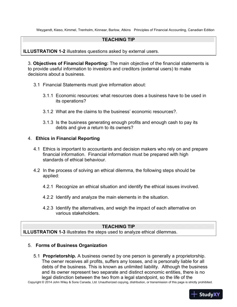 Lecture Notes for Principles of Financial Accounting, Canadian Edition, page 4