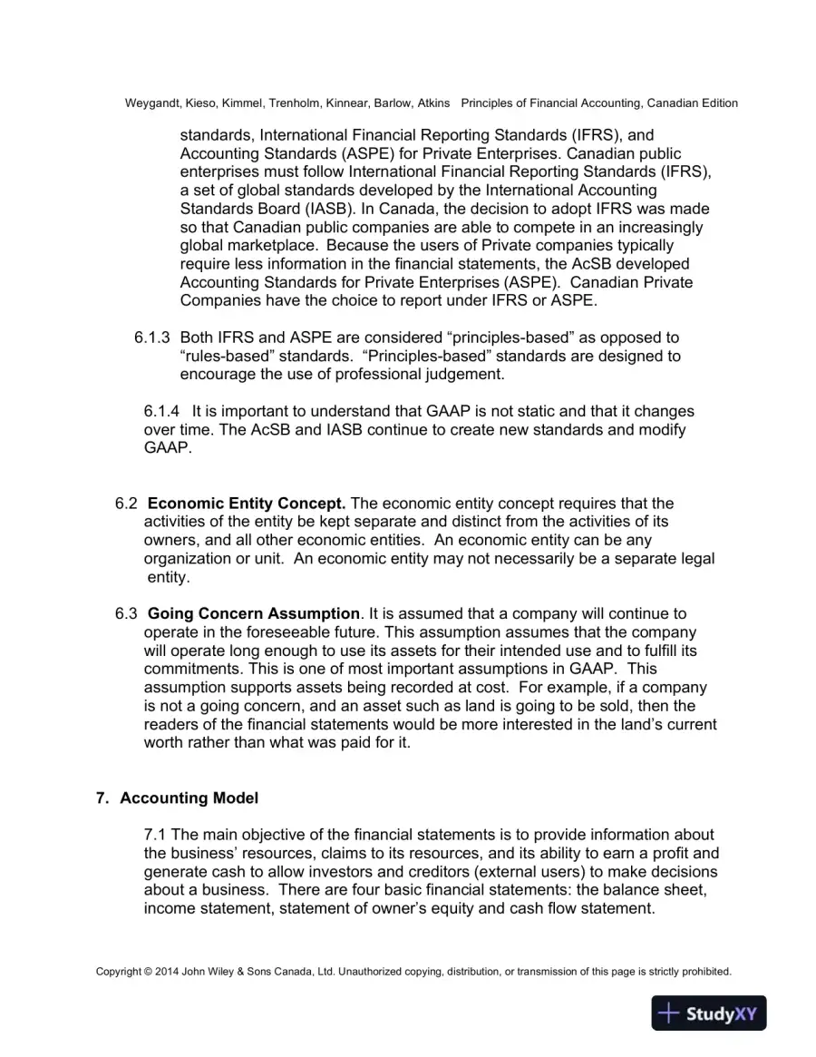 Lecture Notes for Principles of Financial Accounting, Canadian Edition, page 6
