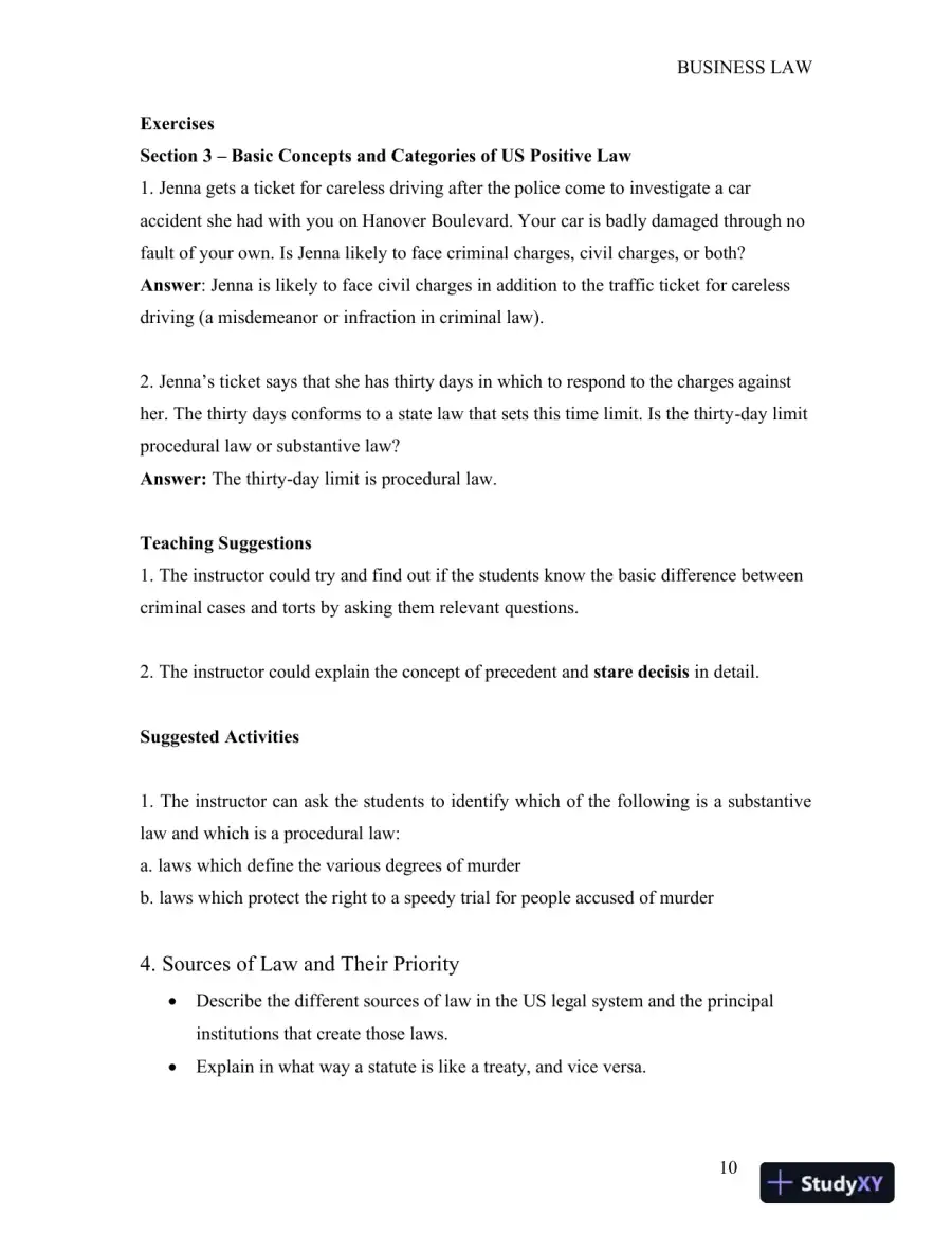 Solution Manual for Business Law and the Legal Environment, Version 2.0, page 11