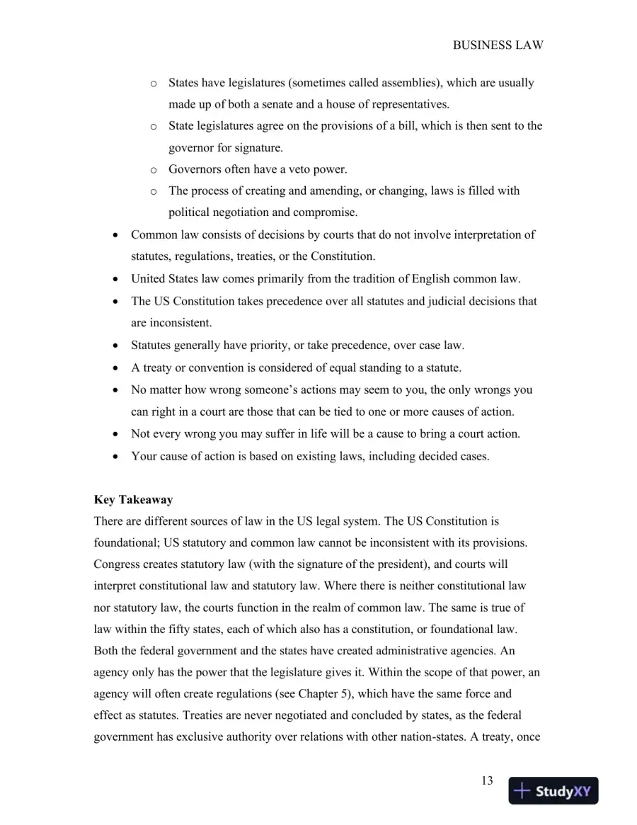 Solution Manual for Business Law and the Legal Environment, Version 2.0, page 14