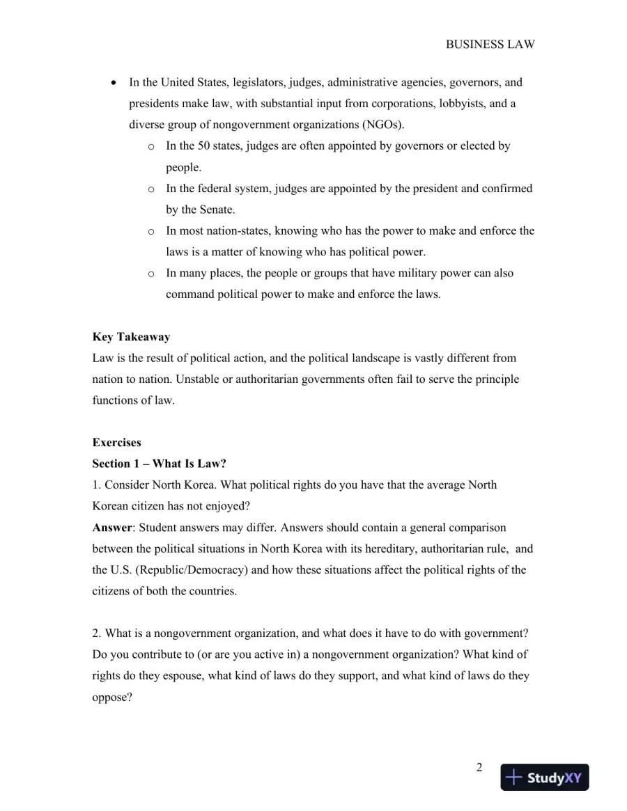 Solution Manual for Business Law and the Legal Environment, Version 2.0, page 3