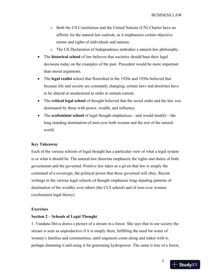 Solution Manual for Business Law and the Legal Environment, Version 2.0, page 6