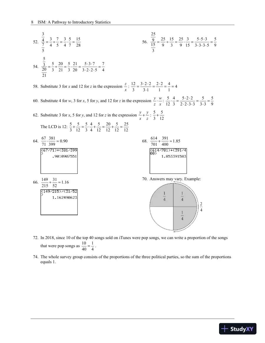Solution Manual for A Pathway to Introductory Statistics, 2nd Edition, page 12