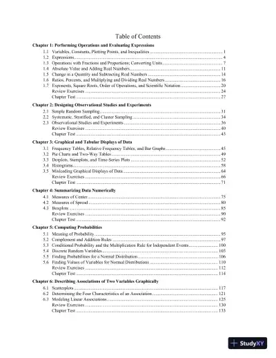 Solution Manual for A Pathway to Introductory Statistics, 2nd Edition - Page 3 preview image