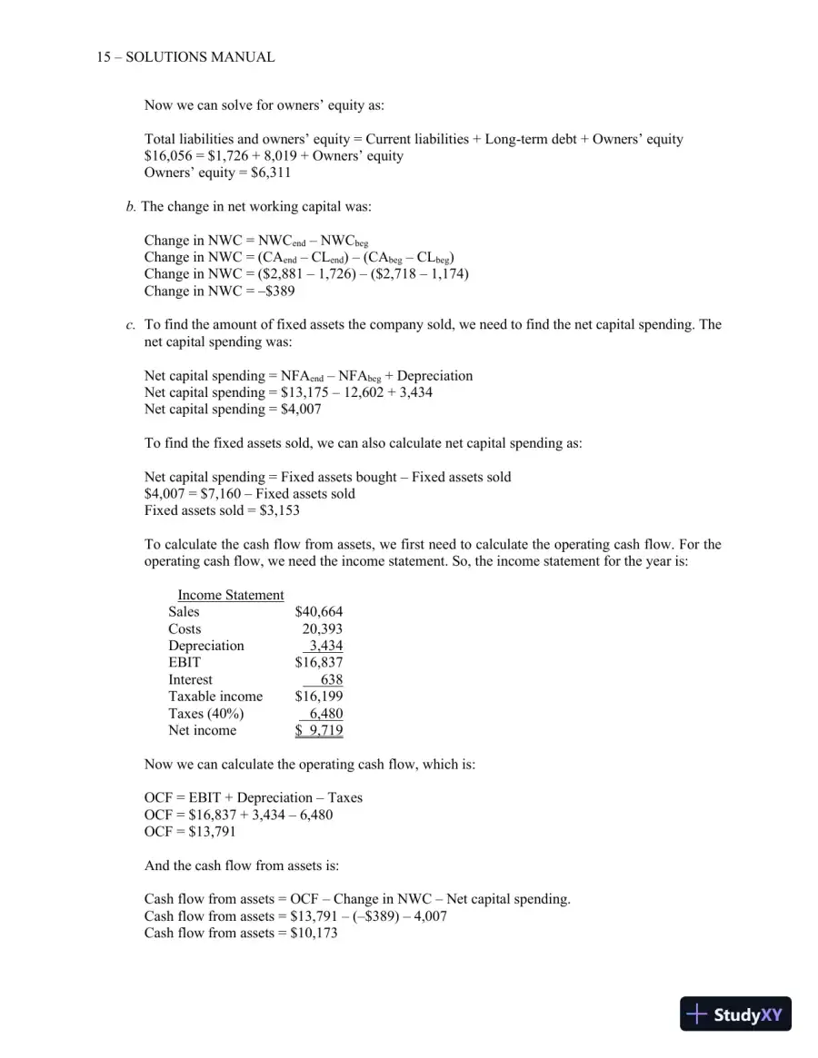 Essentials of Corporate Finance (Mcgraw-hill/Irwin Series in Finance, Insurance, and Real Estate) 9th Edition Solution Manual, page 17