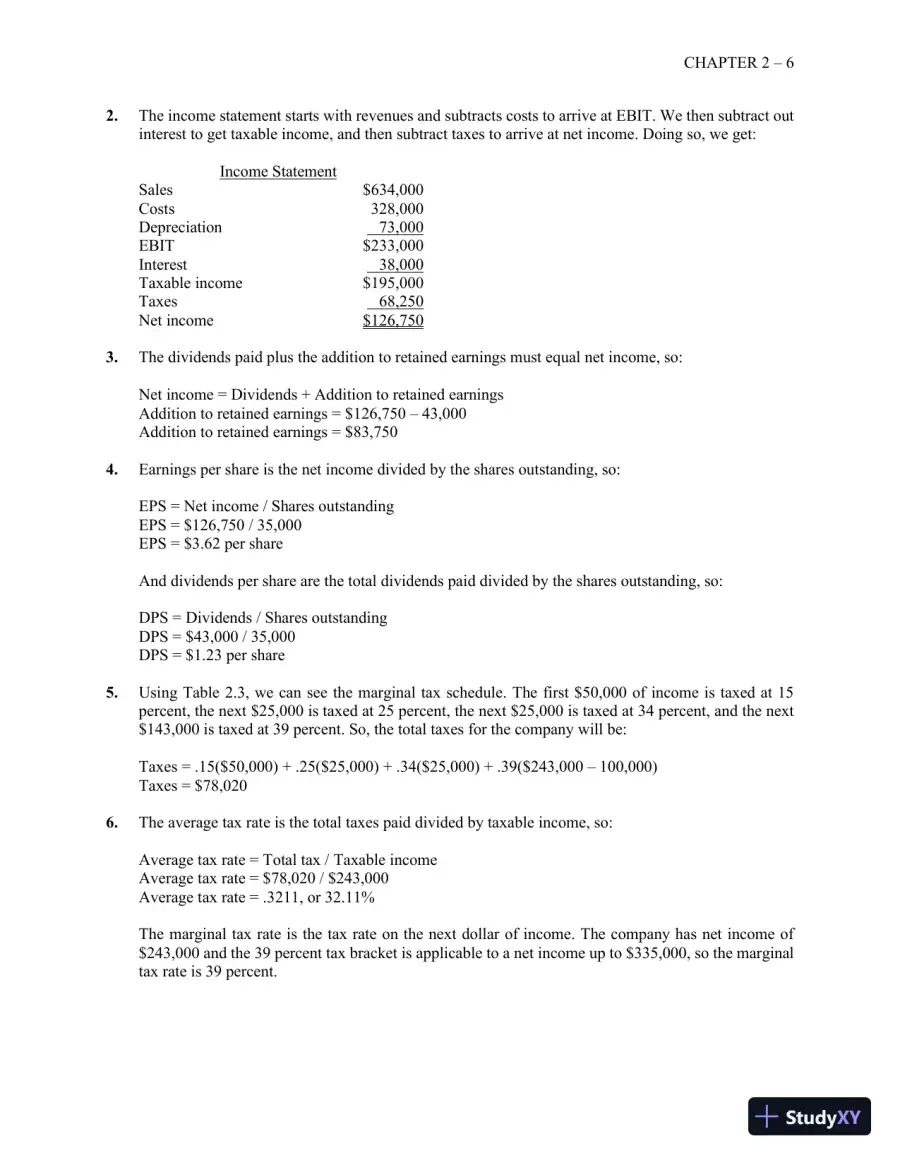 Essentials of Corporate Finance (Mcgraw-hill/Irwin Series in Finance, Insurance, and Real Estate) 9th Edition Solution Manual, page 8