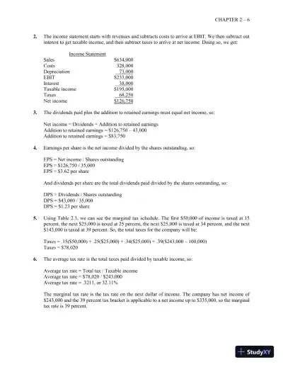Essentials of Corporate Finance (Mcgraw-hill/Irwin Series in Finance, Insurance, and Real Estate) 9th Edition Solution Manual - Page 8 preview image
