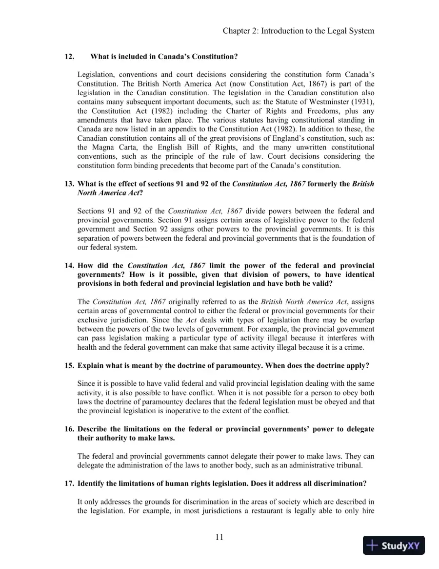 Solution Manual For Business Law in Canada, 11th Canadian Edition, page 14