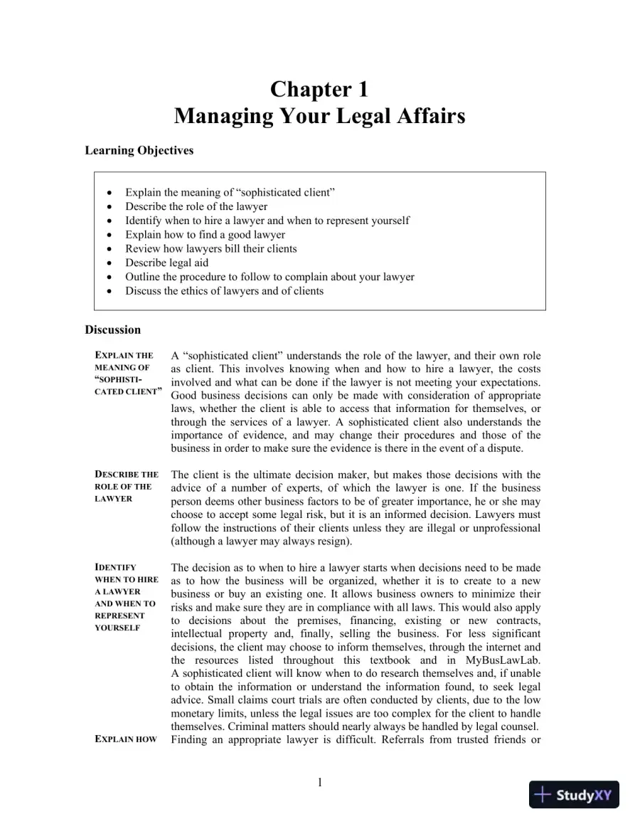 Solution Manual For Business Law in Canada, 11th Canadian Edition, page 4