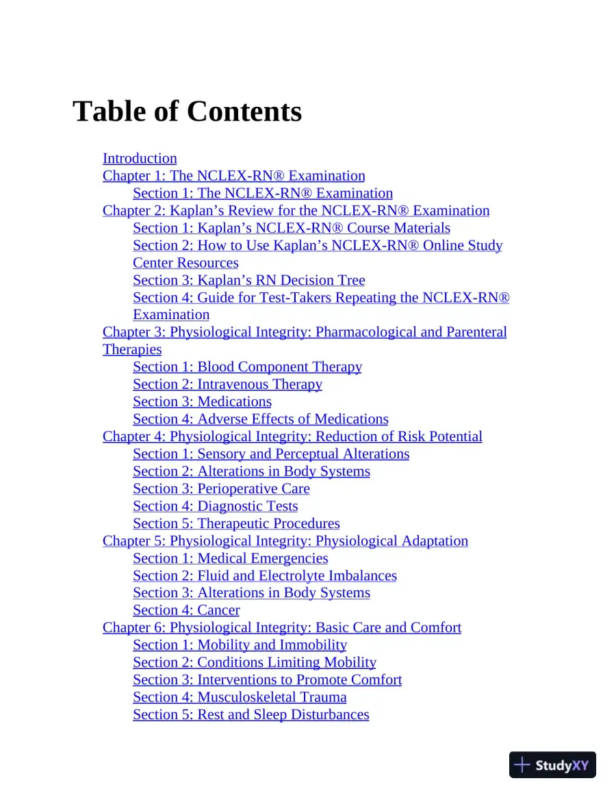 NCLEX-RN Content Review Guide: Preparation for the NCLEX-RN Examination (Kaplan Test Prep) (2020), page 5