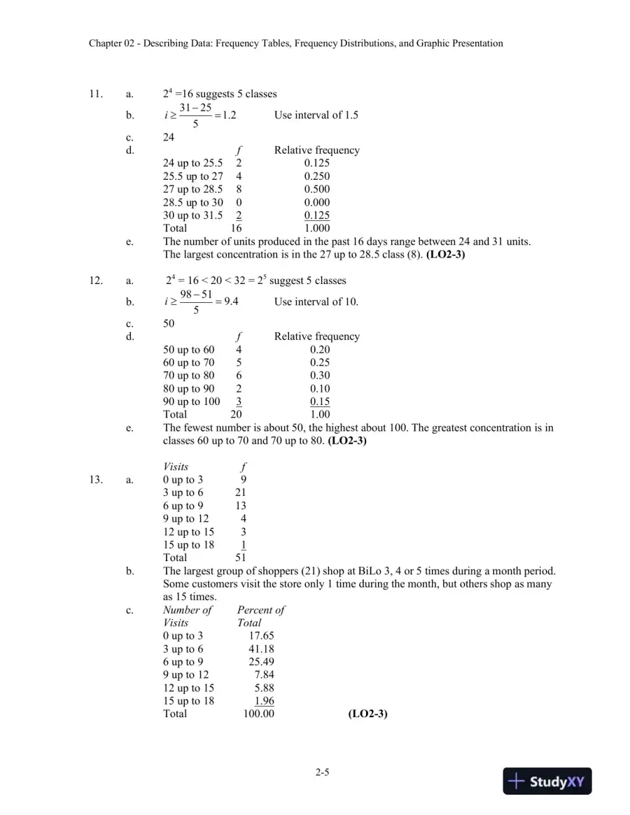 Statistical Techniques in Business and Economics, 17th Edition Solution Manual, page 12