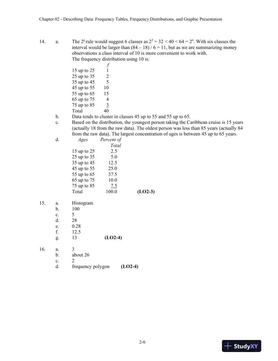 Statistical Techniques in Business and Economics, 17th Edition Solution Manual, page 13