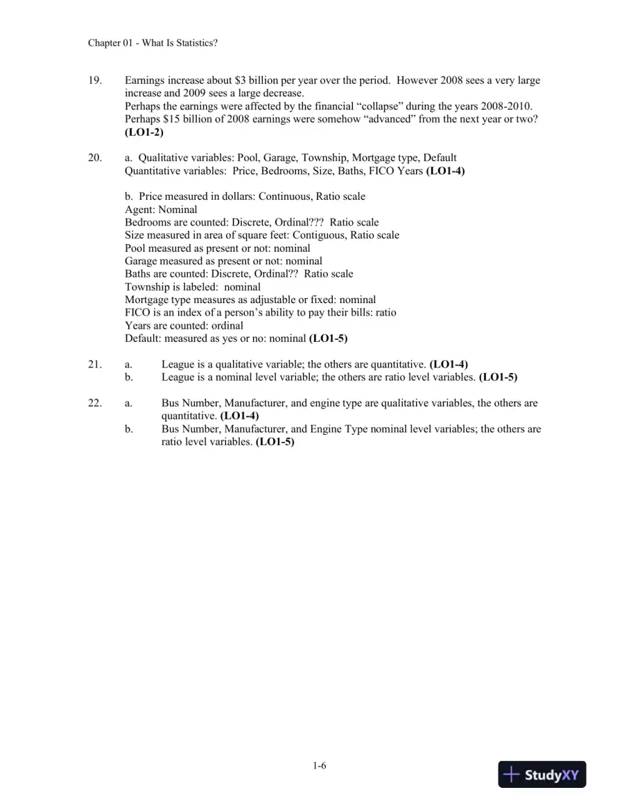 Statistical Techniques in Business and Economics, 17th Edition Solution Manual, page 7