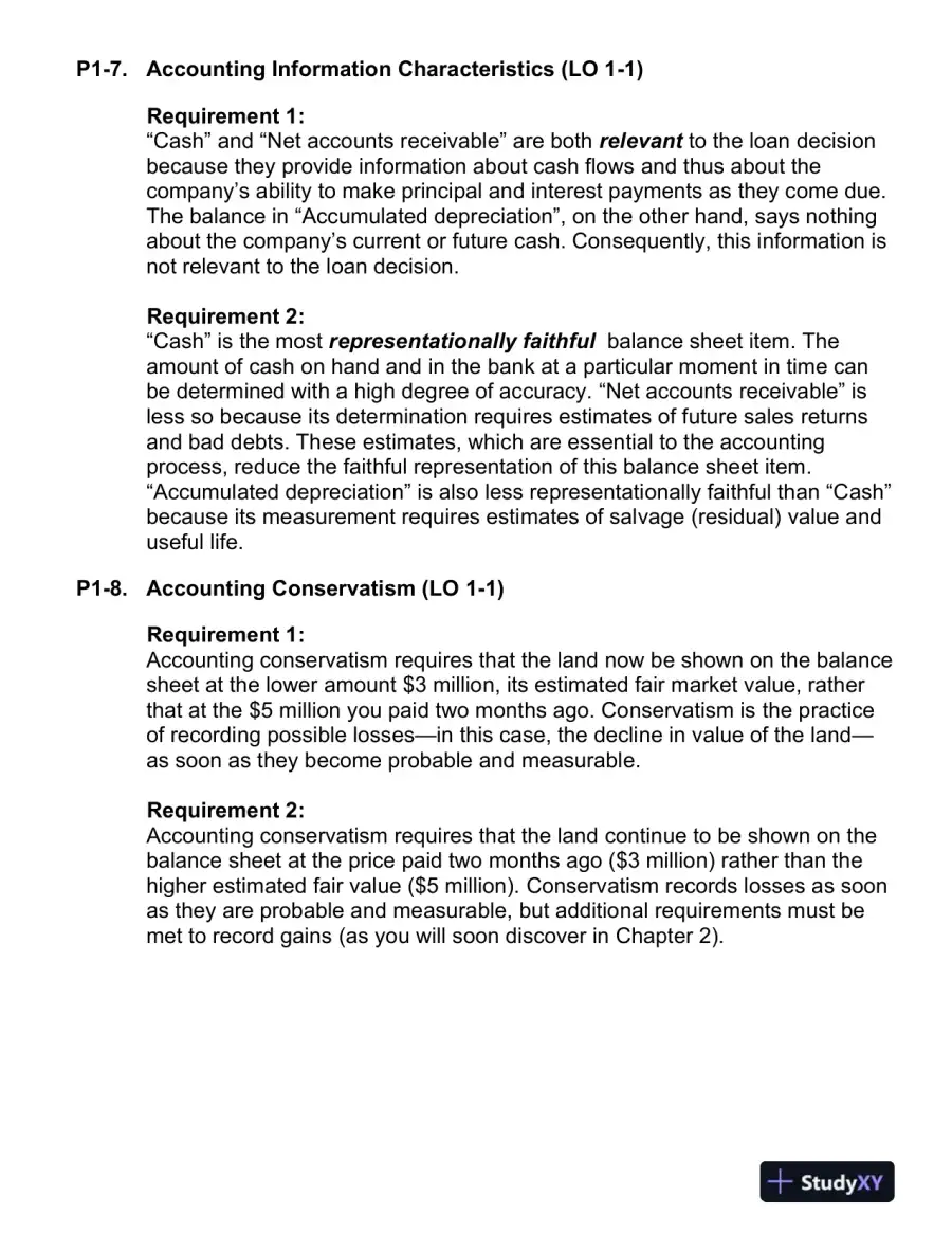 Financial Reporting And Analysis, 7th Edition Solution Manual, page 12