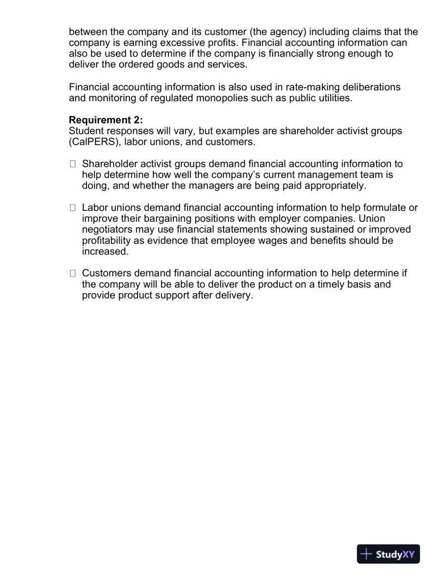 Financial Reporting And Analysis, 7th Edition Solution Manual, page 4