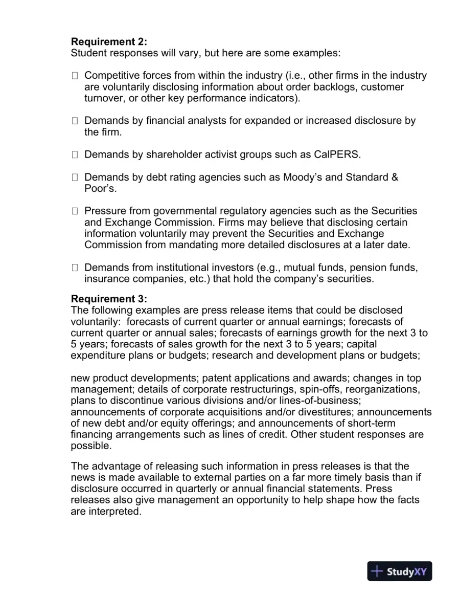 Financial Reporting And Analysis, 7th Edition Solution Manual, page 6