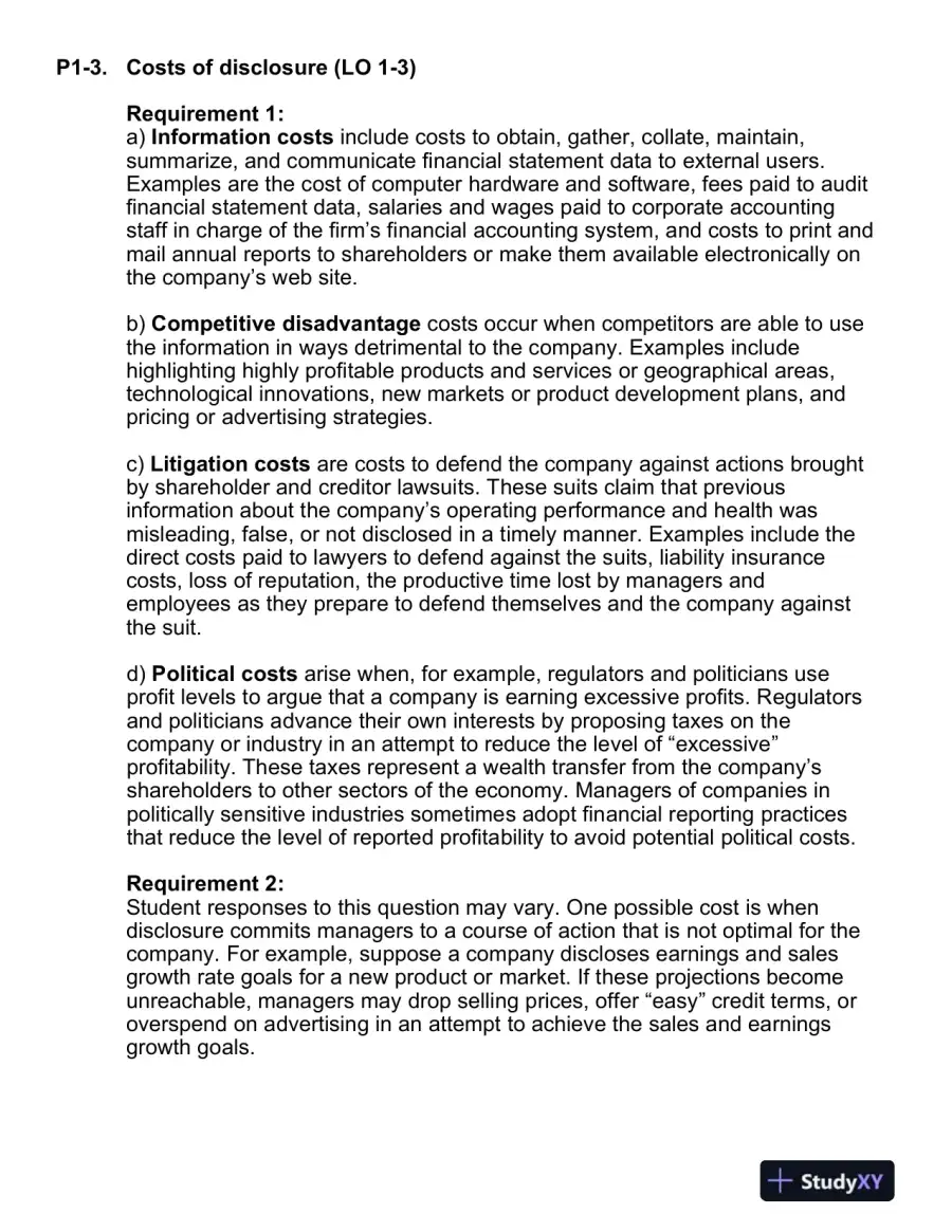 Financial Reporting And Analysis, 7th Edition Solution Manual, page 7