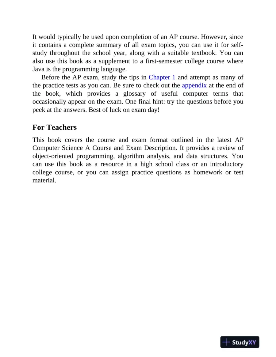 AP Computer Science A Premium, 2024: 6 Practice Tests + Comprehensive Review (2024), page 15