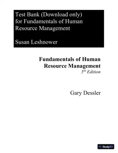 Test Bank for Fundamentals of Human Resource Management, 5th Edition - Page 1 preview image