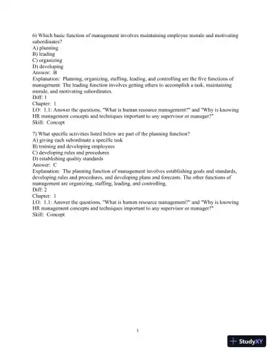 Test Bank for Fundamentals of Human Resource Management, 5th Edition - Page 5 preview image