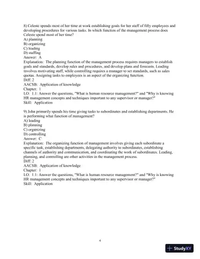 Test Bank for Fundamentals of Human Resource Management, 5th Edition - Page 6 preview image