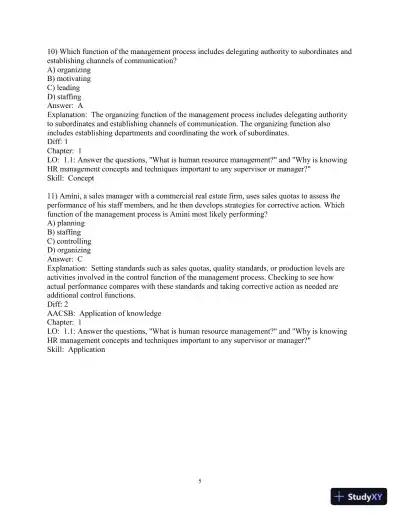 Test Bank for Fundamentals of Human Resource Management, 5th Edition - Page 7 preview image