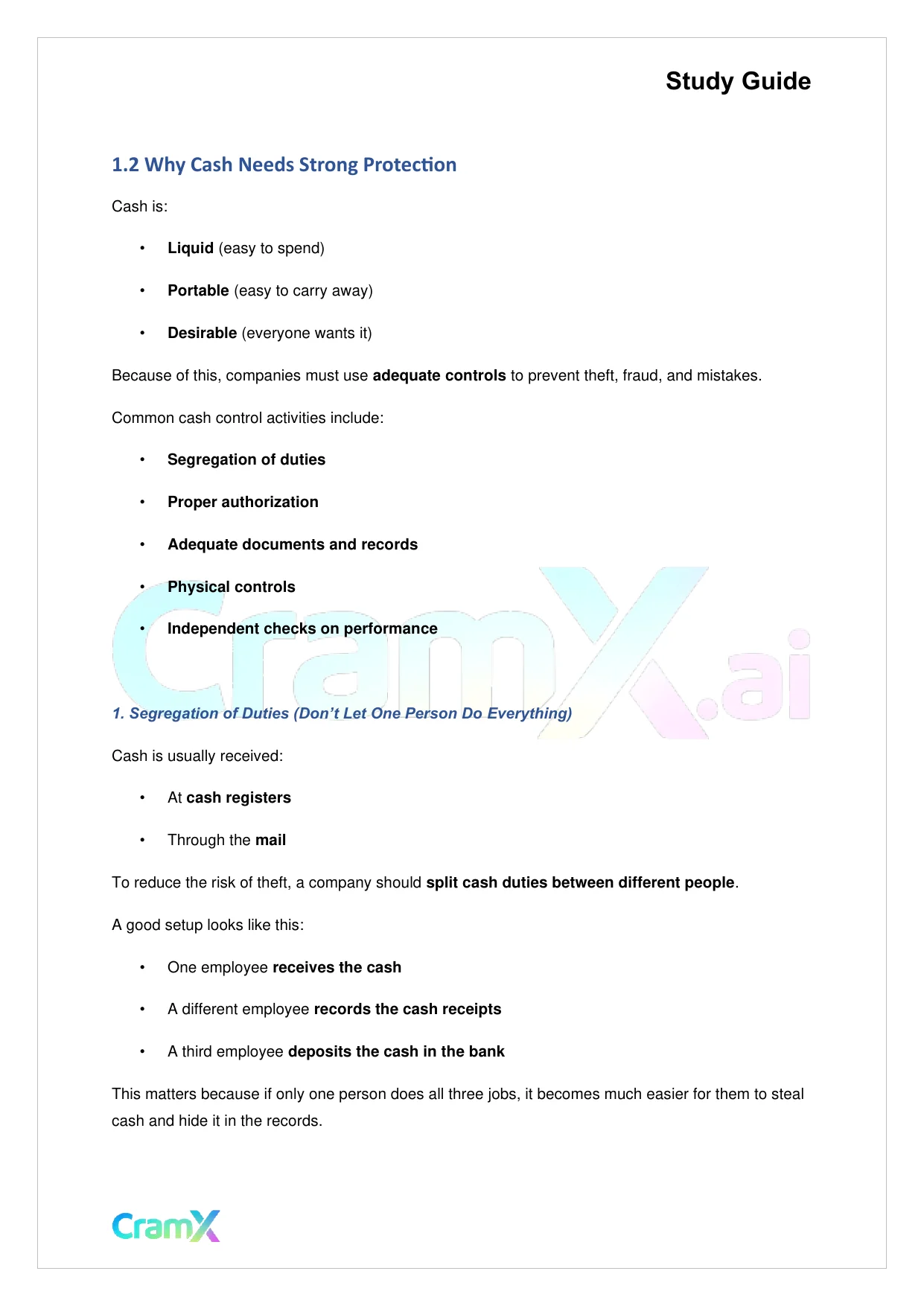 Accounting Principles I – Cash - Page 2 preview image